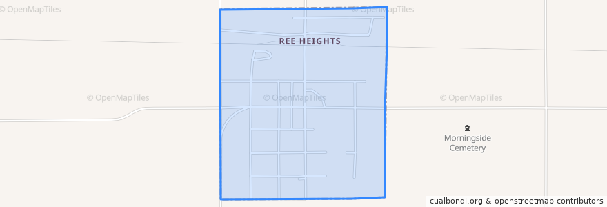 Mapa de ubicacion de Ree Heights.
