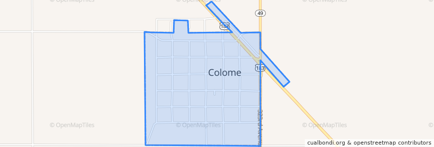 Mapa de ubicacion de Colome.
