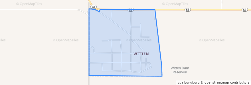 Mapa de ubicacion de New Witten.
