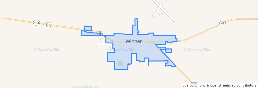 Mapa de ubicacion de Winner.
