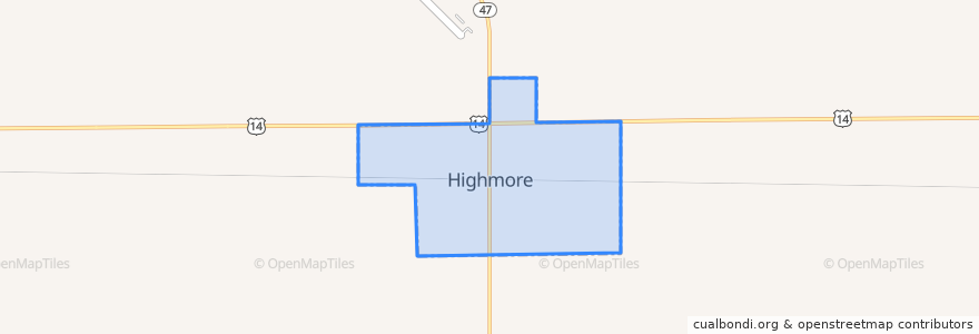 Mapa de ubicacion de Highmore.