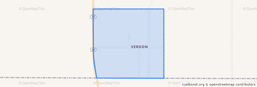 Mapa de ubicacion de Verdon.