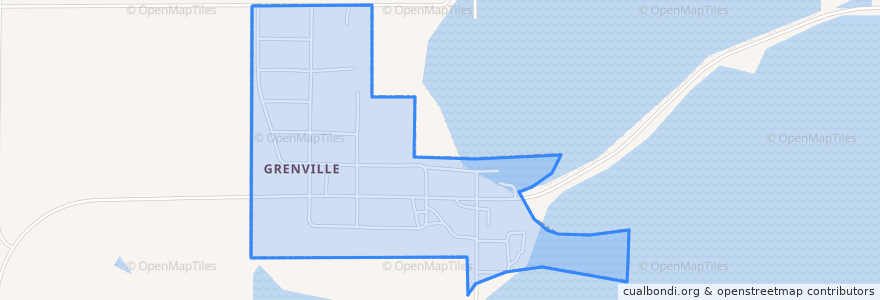 Mapa de ubicacion de Grenville.