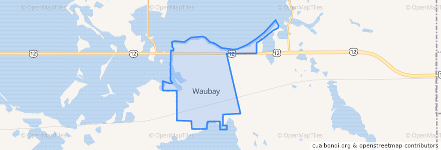 Mapa de ubicacion de Waubay.