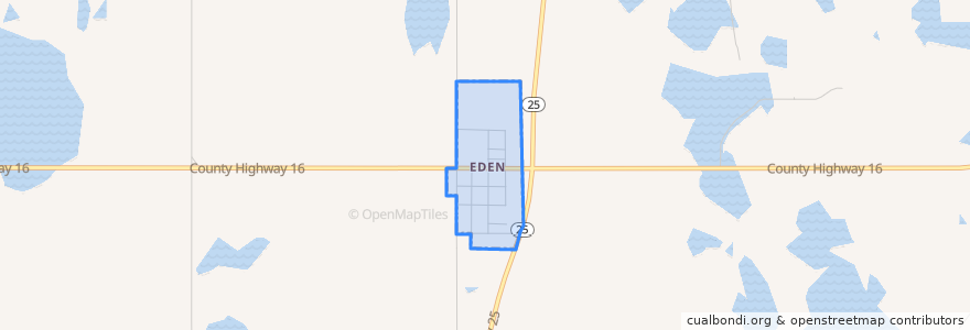 Mapa de ubicacion de Eden.