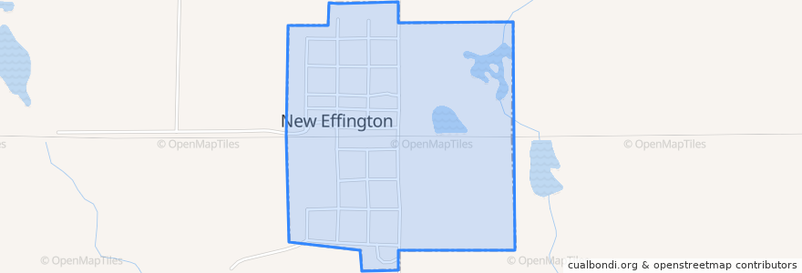 Mapa de ubicacion de New Effington.