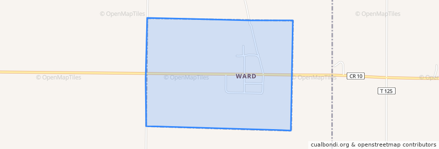 Mapa de ubicacion de Ward.