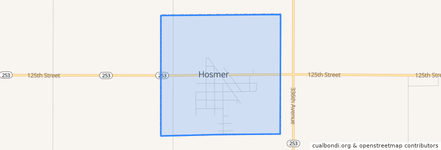 Mapa de ubicacion de Hosmer.