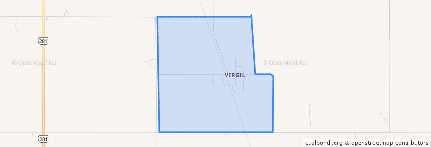 Mapa de ubicacion de Virgil.