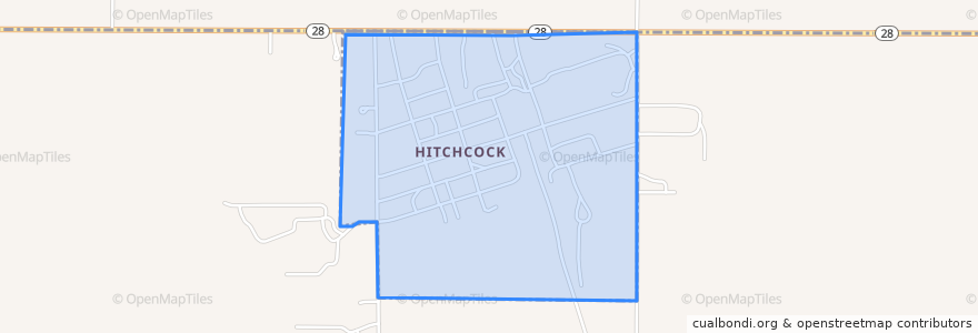 Mapa de ubicacion de Hitchcock.