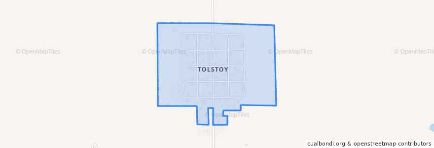 Mapa de ubicacion de Tolstoy.