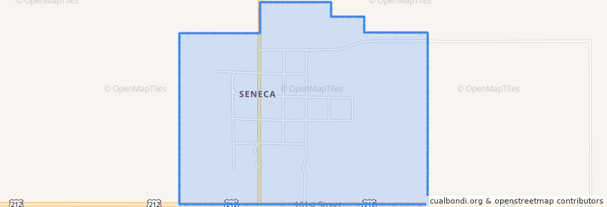 Mapa de ubicacion de Seneca.