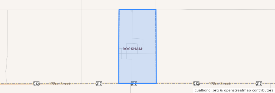 Mapa de ubicacion de Rockham.