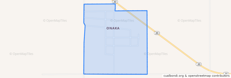 Mapa de ubicacion de Onaka.