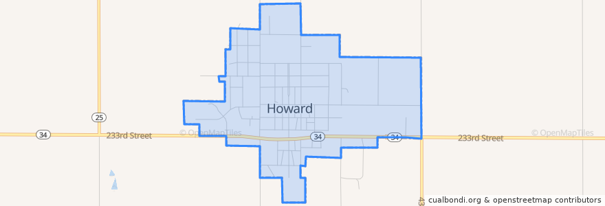 Mapa de ubicacion de Howard.