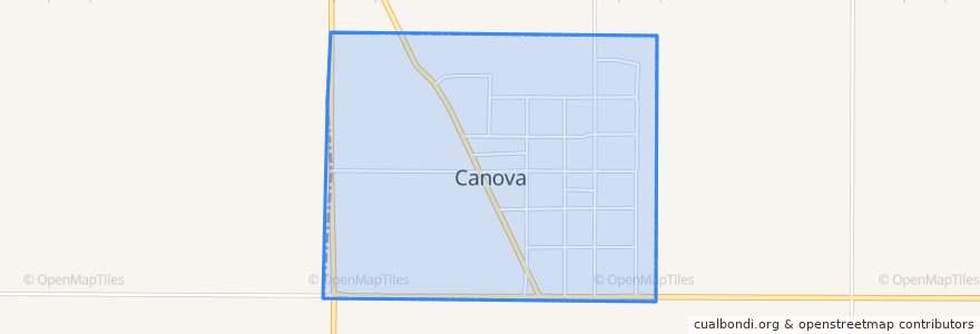 Mapa de ubicacion de Canova.