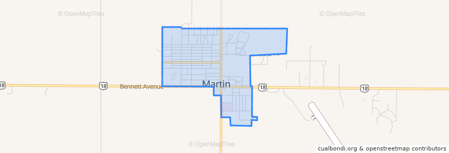 Mapa de ubicacion de Martin.