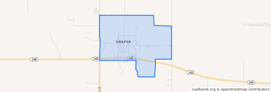 Mapa de ubicacion de Draper.