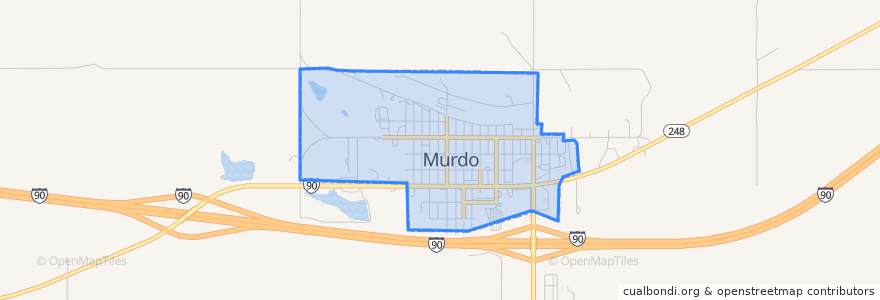 Mapa de ubicacion de Murdo.