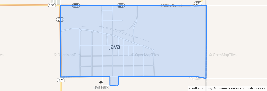 Mapa de ubicacion de Java.