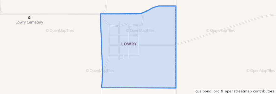 Mapa de ubicacion de Lowry.