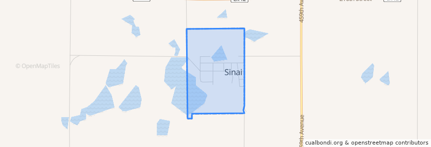 Mapa de ubicacion de Sinai.