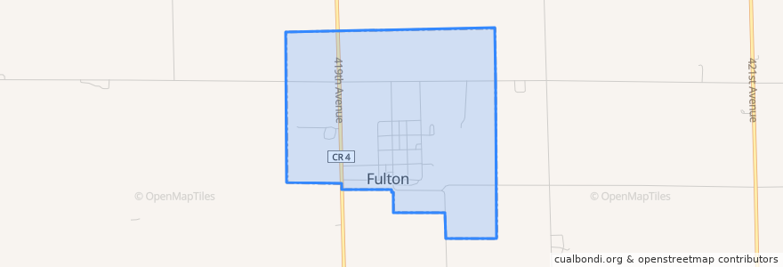 Mapa de ubicacion de Fulton.