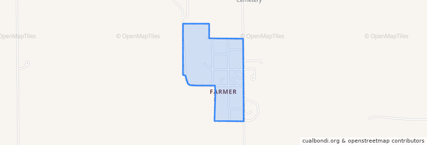 Mapa de ubicacion de Farmer.