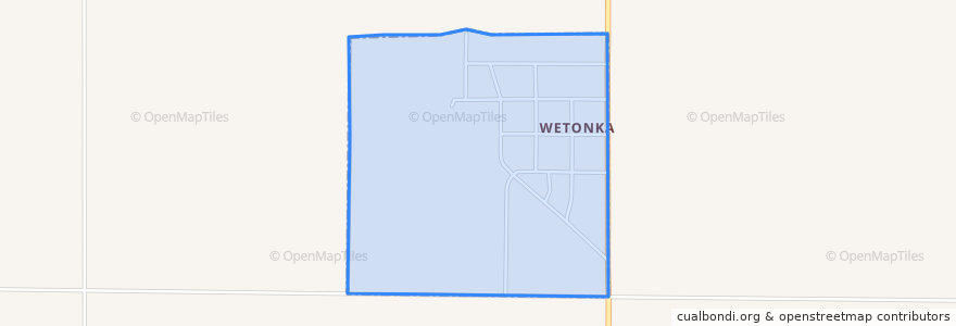 Mapa de ubicacion de Wetonka.