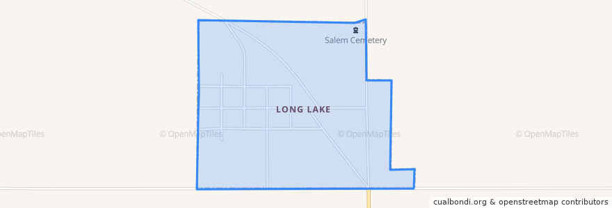 Mapa de ubicacion de Long Lake.