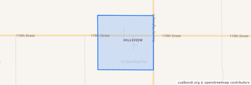 Mapa de ubicacion de Hillsview.