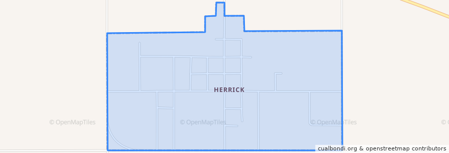 Mapa de ubicacion de Herrick.