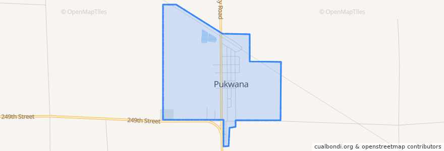 Mapa de ubicacion de Pukwana.