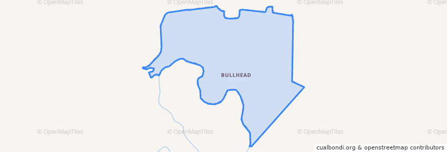 Mapa de ubicacion de Bullhead.
