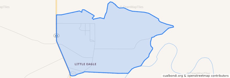 Mapa de ubicacion de Little Eagle.