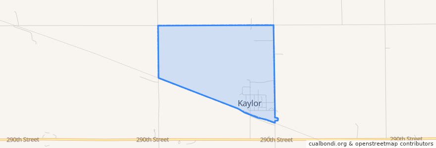 Mapa de ubicacion de Kaylor.
