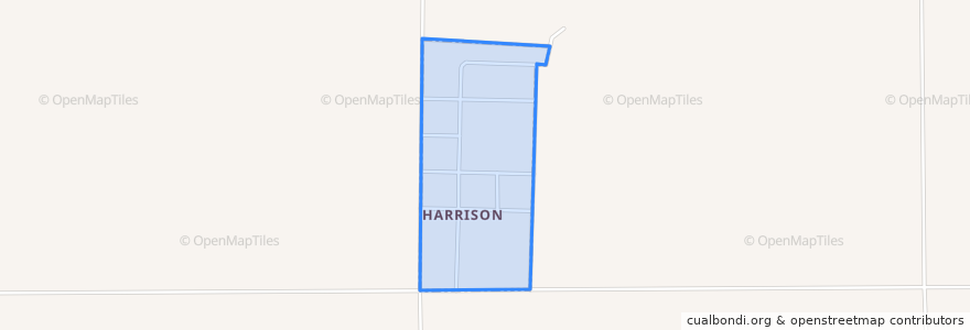 Mapa de ubicacion de Harrison.