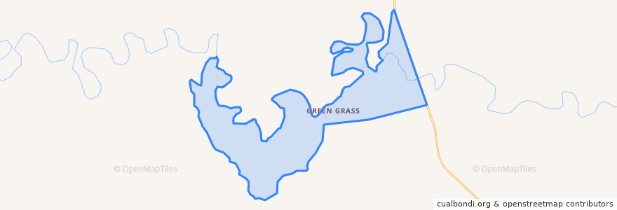 Mapa de ubicacion de Green Grass.
