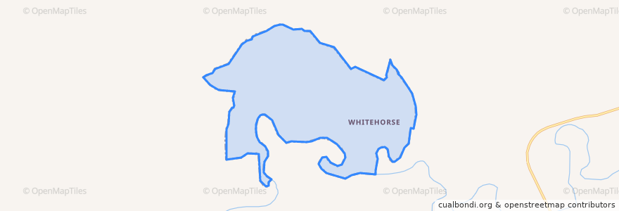 Mapa de ubicacion de Whitehorse.