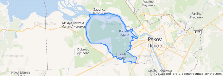 Mapa de ubicacion de Завеличенская волость.