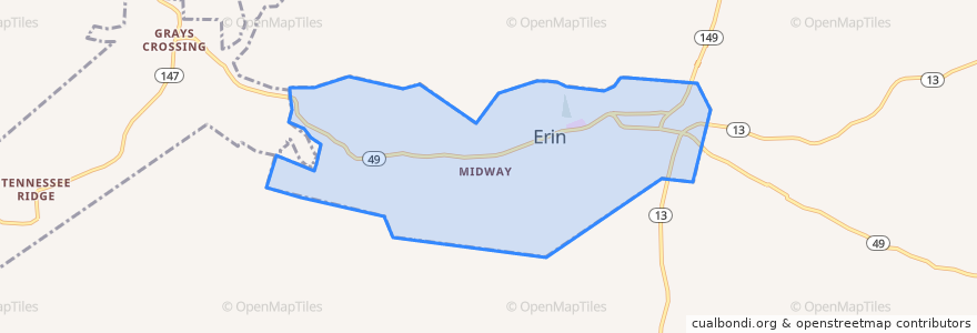 Mapa de ubicacion de Erin.