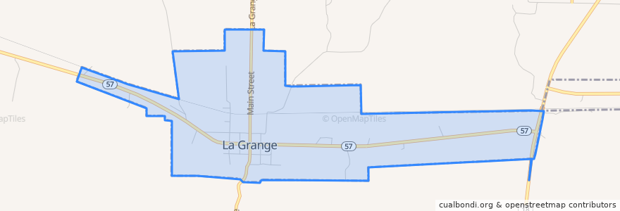 Mapa de ubicacion de La Grange.