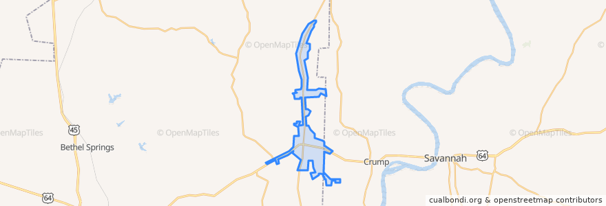 Mapa de ubicacion de Adamsville.