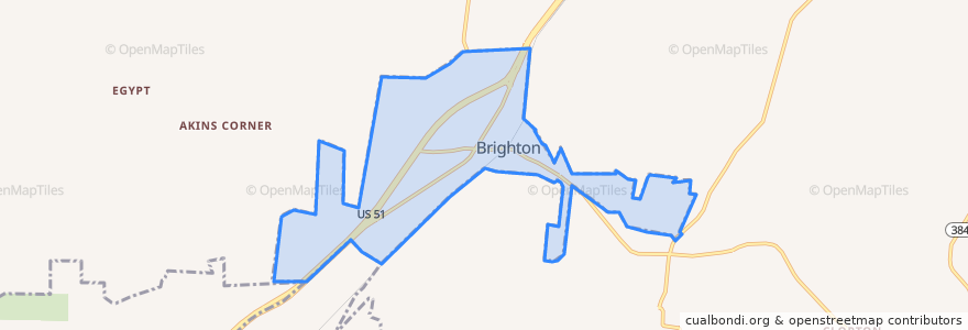 Mapa de ubicacion de Brighton.