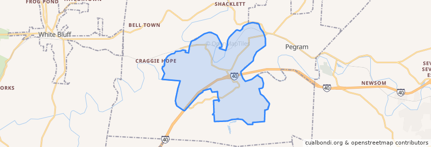 Mapa de ubicacion de Kingston Springs.
