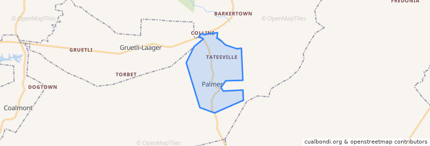 Mapa de ubicacion de Palmer.