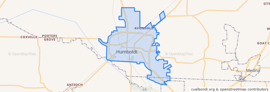 Mapa de ubicacion de Humboldt.