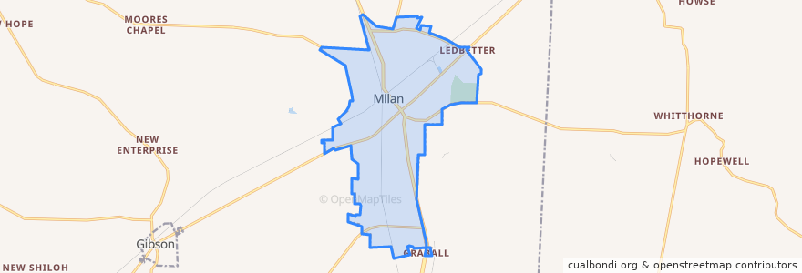 Mapa de ubicacion de Milan.