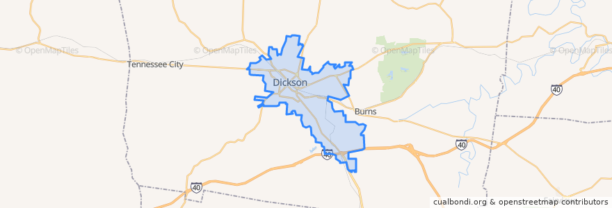 Mapa de ubicacion de Dickson.