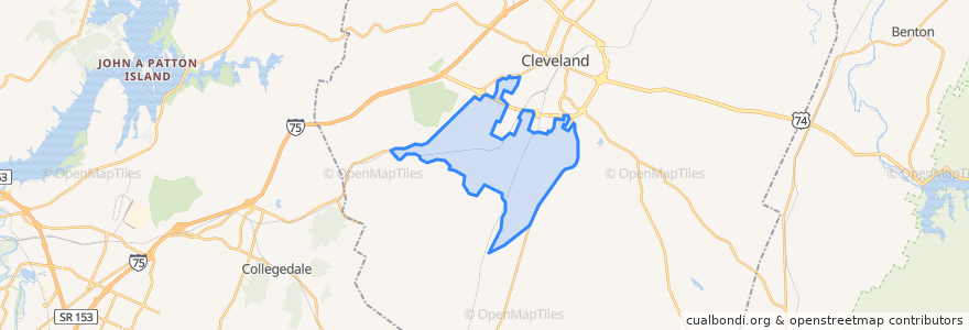 Mapa de ubicacion de South Cleveland.